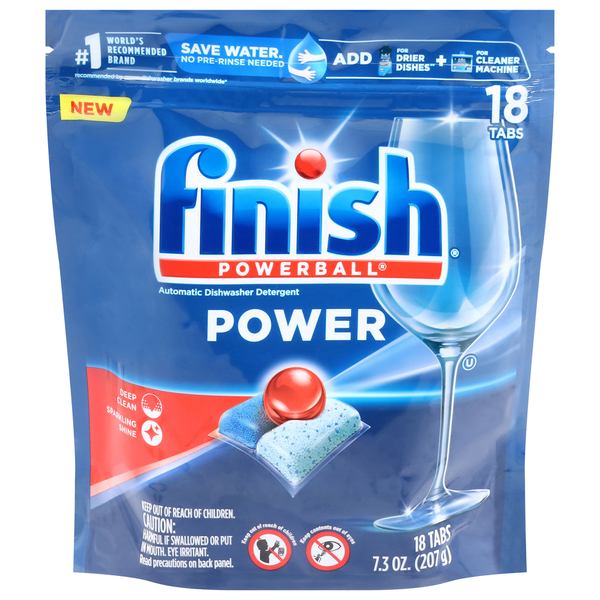 Dish Detergents Finish Dishwasher Detergent, Automatic, Power hero