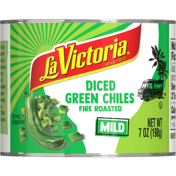 Latino Foods La Victoria Fire Roasted Diced Green Chiles hero