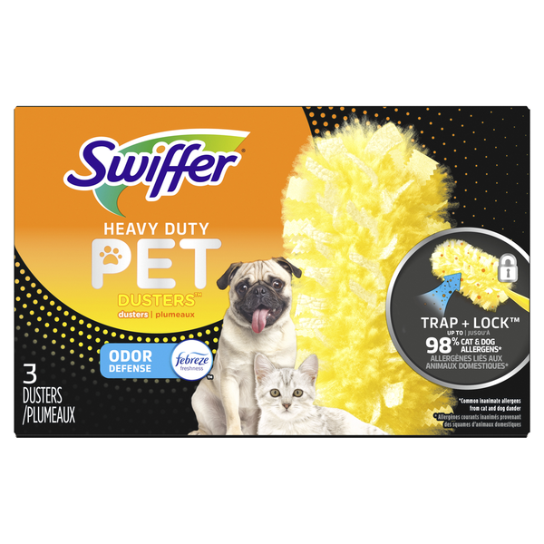 Small Animal Care Swiffer Duster Multi-Surface Pet Heavy Duty Refills with Febreze Odor Defense hero