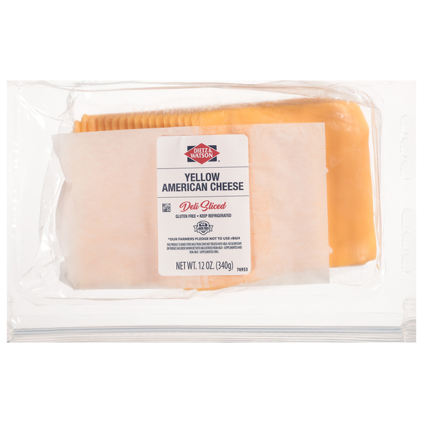 Dietz & Watson Cheese, Yellow, American, Deli Sliced hero