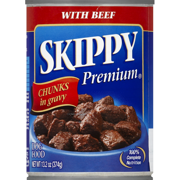 Dog Food & Care SKIPPY Dog Food, Premium, with Beef Chunks in Gravy hero