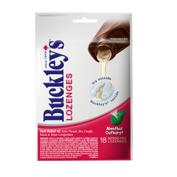 Cold, Flu & Allergy Buckley's Lozenges Throat Lozenges, Menthol Outburst hero