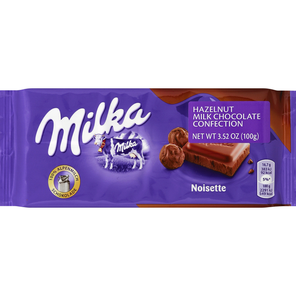 Candy & Chocolate Milka Milk Chocolate Confection, Hazelnut hero