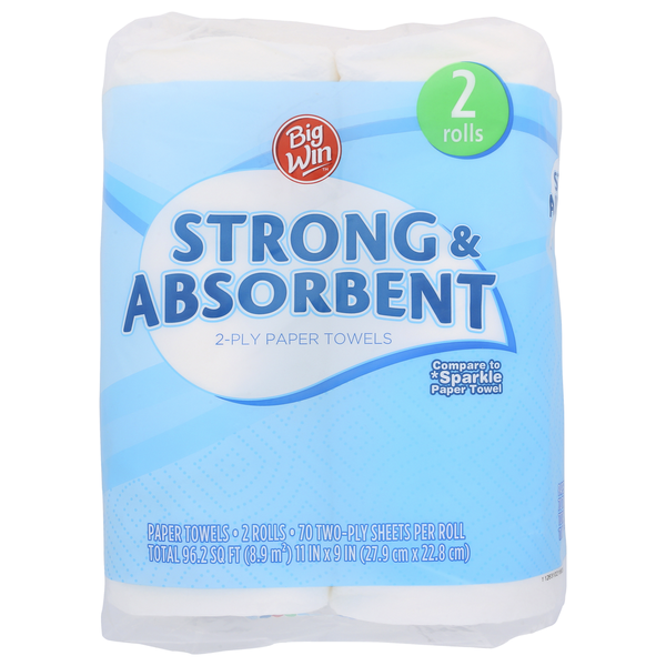 Paper Goods Rite Aid Big Win Strong & Absorbent 2 Ply Paper Towels 2 Pack hero