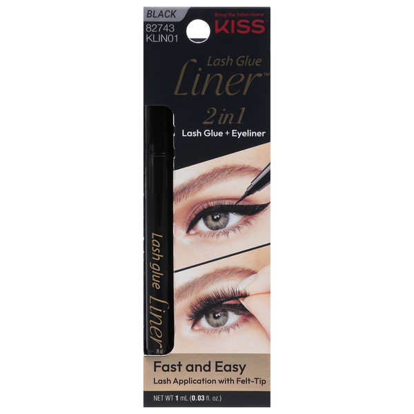 Makeup KISS Lash Glue + Eyeliner, 2 in 1 hero