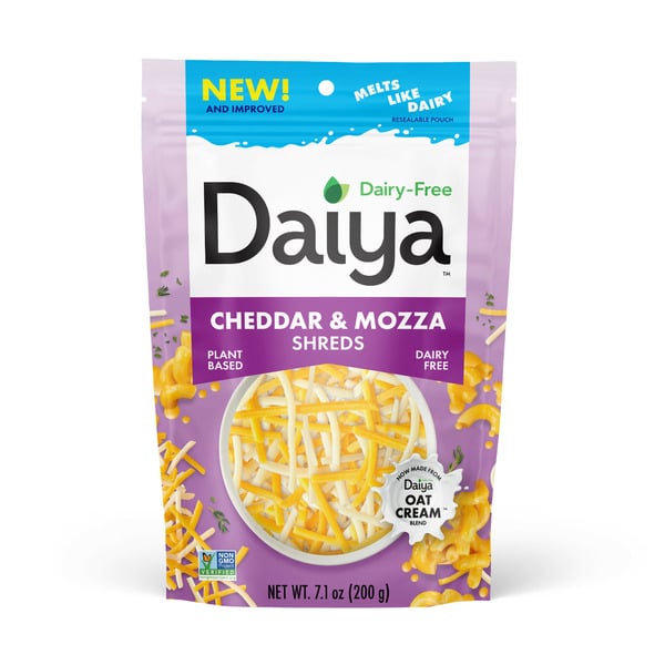 Packaged Cheese Daiya Dairy Free Cheddar & Mozza Cheese Shreds hero