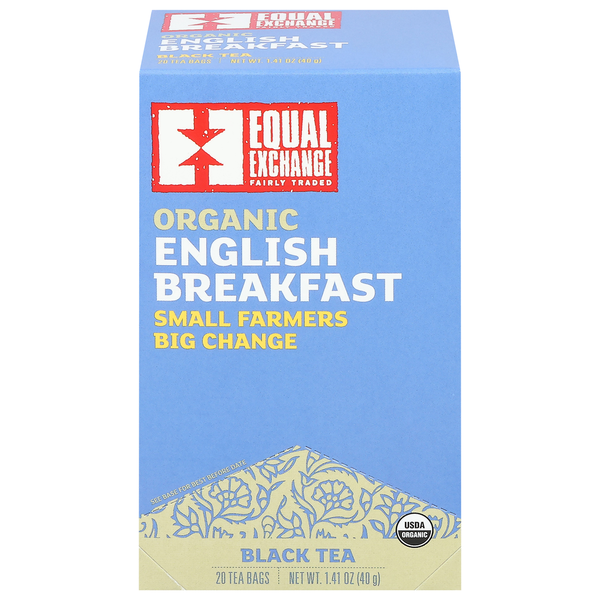 Tea Equal Exchange Black Tea, Organic, English Breakfast, Tea Bags hero