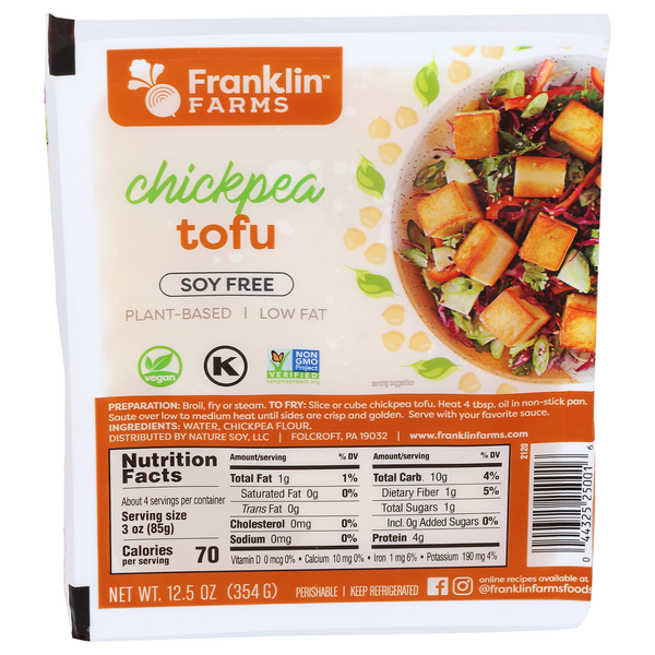 Franklin Farms Tofu, Chickpea hero