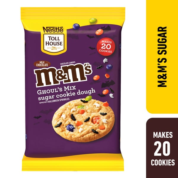 Doughs, Gelatins & Bake Mixes Toll House M&M Ghoul'S Mix Refrigerated Cookie Dough Bar hero