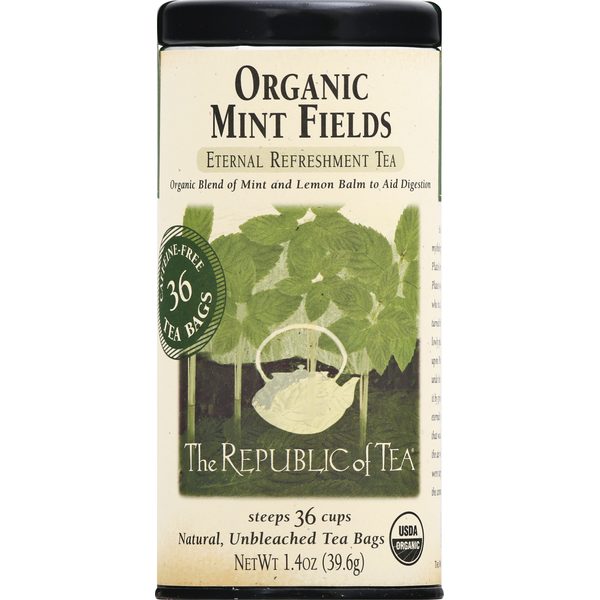 Tea The Republic of Tea Organic Mint Fields Eternal Refreshment Tea hero