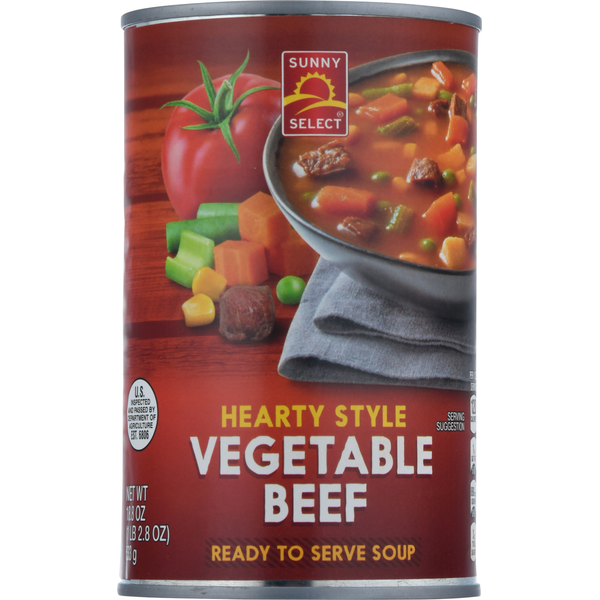 Prepared Soups & Salads Sunny Select Soup, Vegetable Beef, Hearty Style hero