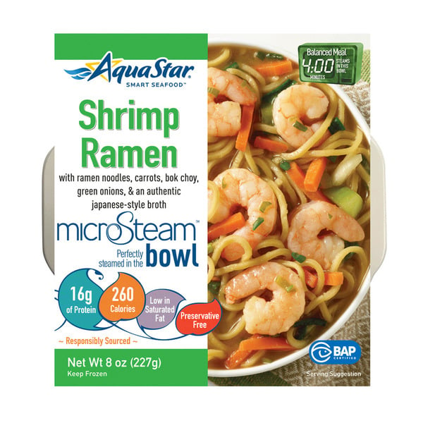 Prepared Meals Aqua Star Shrimp Ramen MicroSteam Bowl hero