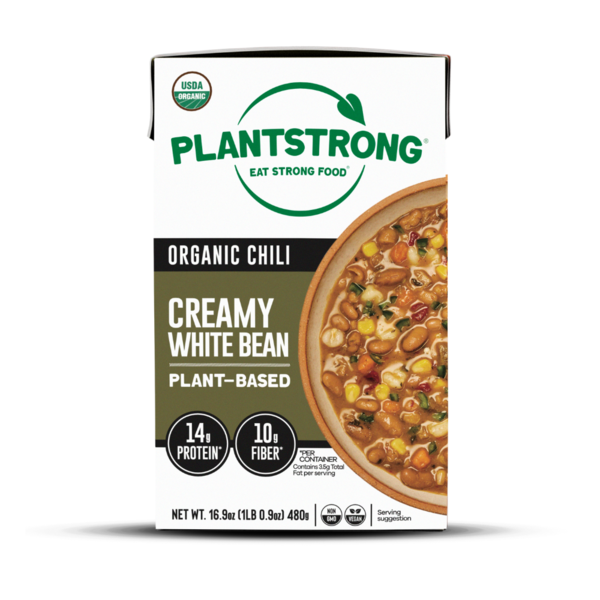 Soup, Broth & Bouillon Plantstrong Organic, Creamy White Bean Chili hero