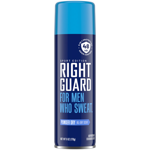 Deodorants Right Guard Sport Powder Dry Antiperspirant Aerosol Spray for Men hero