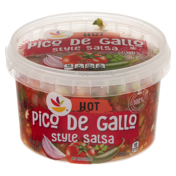 Fresh Dips & Tapenades Store Brand Salsa, Pico de Gallo Style, Hot hero