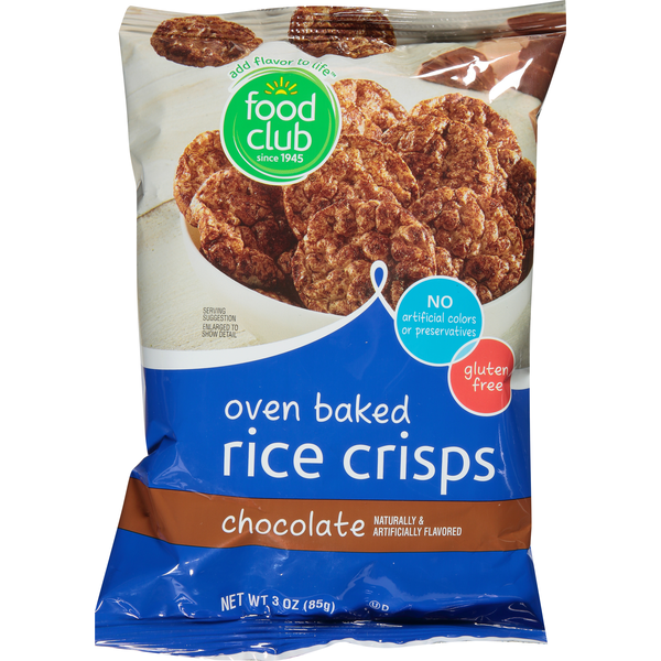 Candy & Chocolate Food Club Rice Crisps, Chocolate, Oven Baked hero