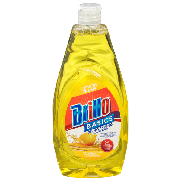 Dish Detergents Brillo Liquid Soap, Dishwashing, Lemon Fresh hero