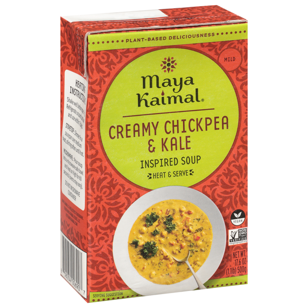 Soup, Broth & Bouillon Maya Kaimal Inspired Soup, Creamy Chickpea & Kale, Mild hero