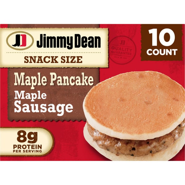 Frozen Breakfast Jimmy Dean Snack Size Maple Pancake & Sausage Sandwiches, Frozen hero