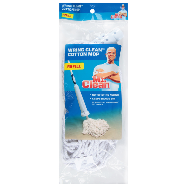 Cleaning Products Mr. Clean Wring Clean Floor Mop Cotton Yarn Refill Head hero