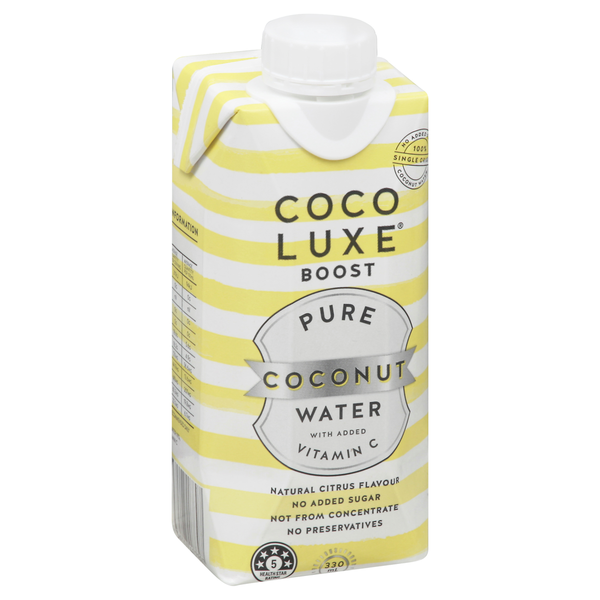 Juice & Nectars Coco Luxe Coconut Water, Pure, Boost hero