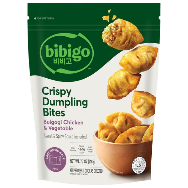 Frozen Meals Bibigo Crispy Dumpling Bites Chicken Bulgogi hero