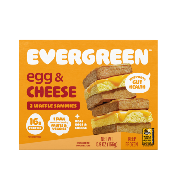 Evergreen Egg & Cheese, Frozen, Waffle Breakfast Sandwich hero