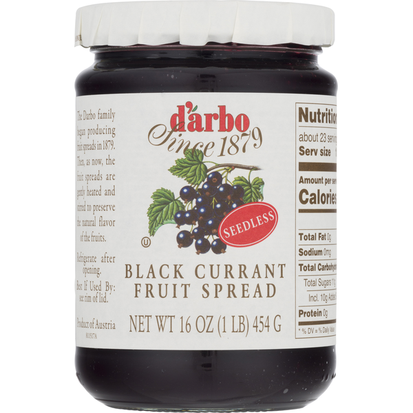 Spreads Darbo Fruit Spread, Black Currant, Seedless hero