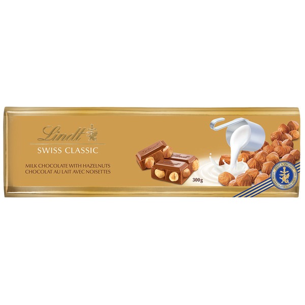 Candy & Chocolate Swiss Classic Gold Hazelnut Milk Chocolate Bar, 300 Grams hero