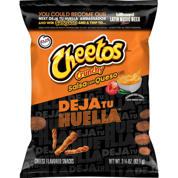 Chips & Pretzels Cheetos Crunchy Cheese Flavored Snacks Salsa Con Queso Flavored hero