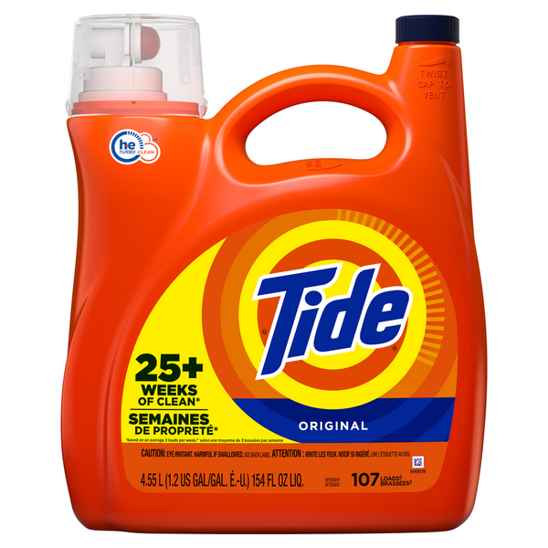 Laundry Tide Liquid Laundry Detergent, Original, 107 loads, HE Compatible hero