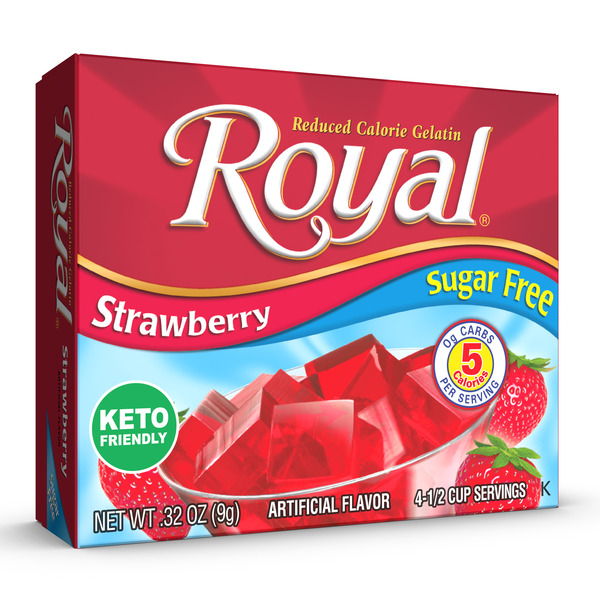 Doughs, Gelatins & Bake Mixes Royal Sugar Free Strawberry Gelatin Mix hero