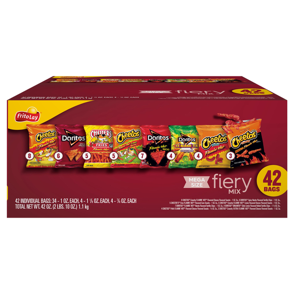 Chips & Pretzels Frito Lay Fiery Mix, Assorted, Mega Size hero