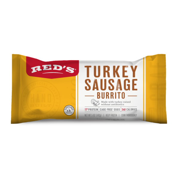 Frozen Meals Red's Burrito, Turkey Sausage hero