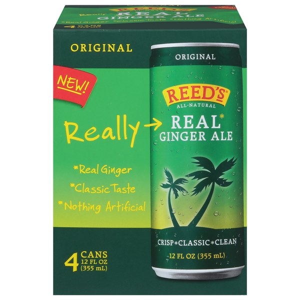 Soft Drinks Reed’s Ginger Ale, Real, Original hero