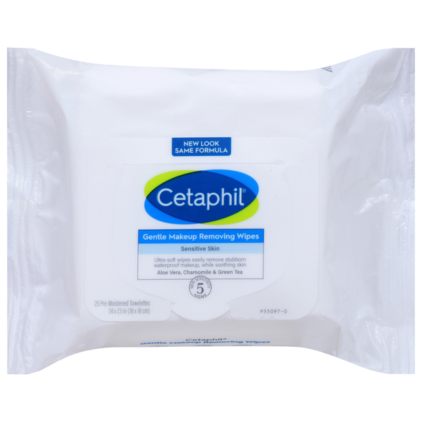 Diapers & Wipes Cetaphil Makeup Removing Wipes, Gentle - 7.4 x 7.3 in hero