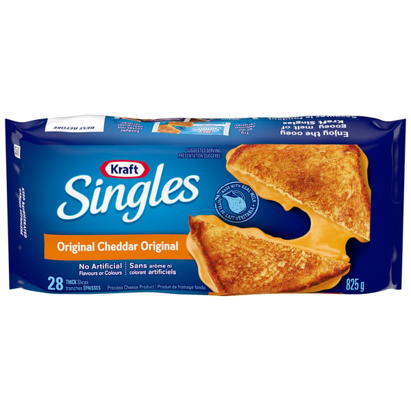 Packaged Cheese Kraft Singles Original Thick Slices hero