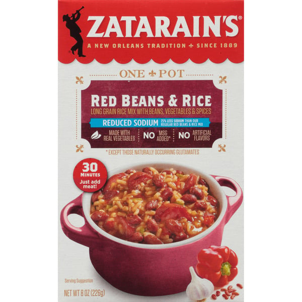 Grains, Rice & Dried Goods Zatarain's Reduced Sodium Red Beans & Rice Mix hero