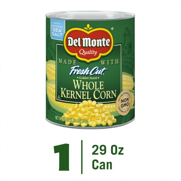 Canned & Jarred Vegetables Del Monte FRESH CUT Golden Sweet Whole Kernel Corn, Canned Vegetables hero