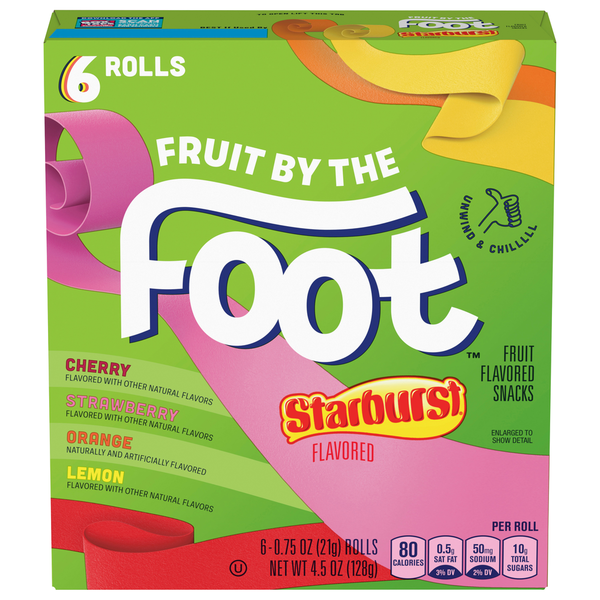 Fruit & Vegetable Snacks Fruit by the Foot Fruit Flavored Snacks, Starburst Flavored hero