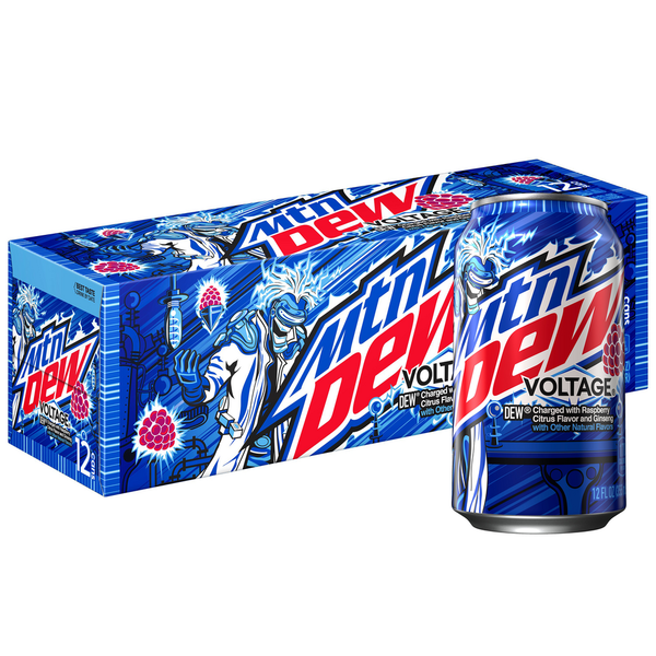 Soft Drinks Mountain Dew Voltage Soda, Pack hero