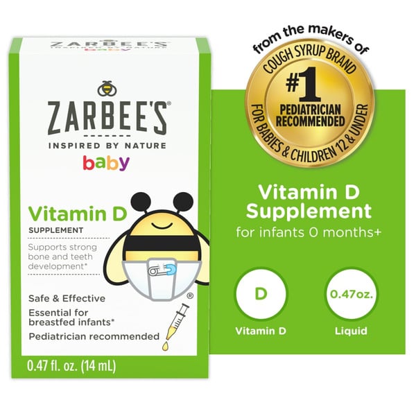 Vitamins & Supplements Zarbee’s Baby Vitamin D Supplement, Infant Vitamin D Drops hero