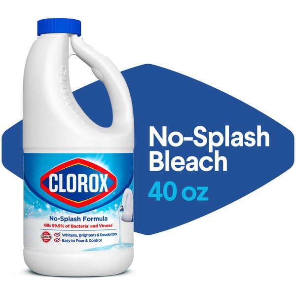 Cleaning Products and Supplies Clorox Splash-Less® Bleach1, Disinfecting, Kills 99.9% of Bacteria and Viruses, Regular hero