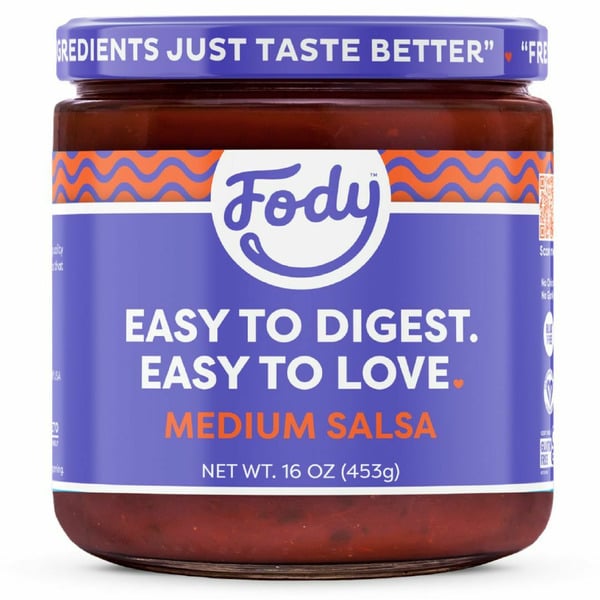 Preserved Dips & Spreads Fody Medium Salsa - Onion Free, GF, and Gut Friendly hero