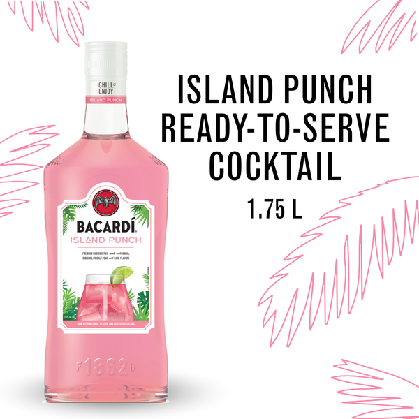 Liquor Bacardí® Island Punch Ready to Serve Premium Rum Cocktail, Gluten Free hero