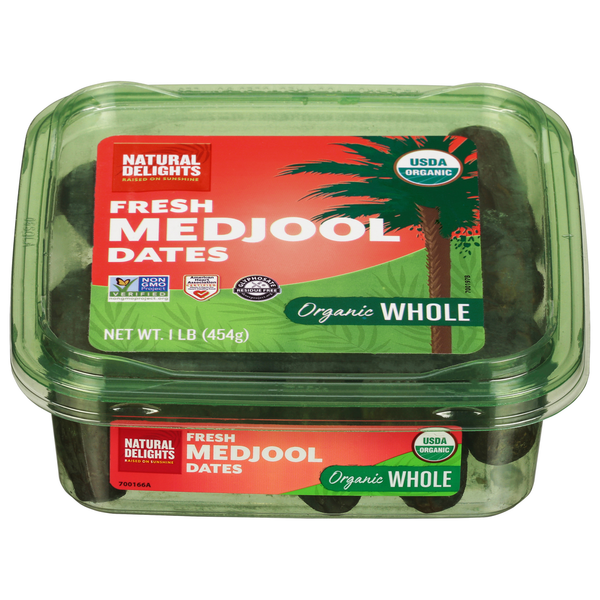 Nuts, Seeds & Dried Fruit Natural Delights Medjool Dates, Organic, Fresh, Whole hero