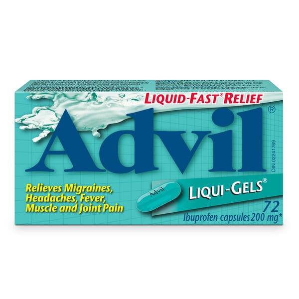 Pain Relievers Advil Liqui-Gel Ibuprofen Capsules 200 Mg hero