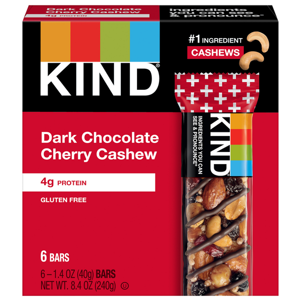 Energy & Granola Bars KIND Dark Chocolate Cherry Cashew hero