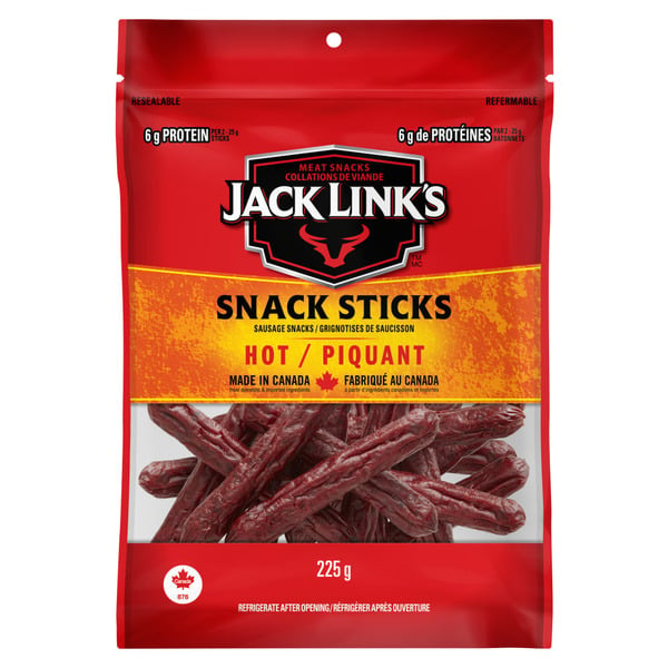 Hot Dogs, Bacon & Sausage Jack Link's Hot Snacksticks, Meat Snacks hero