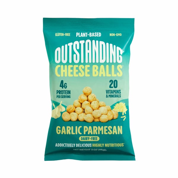 Outstanding Foods Cheese Balls, Garlic Parmesan hero